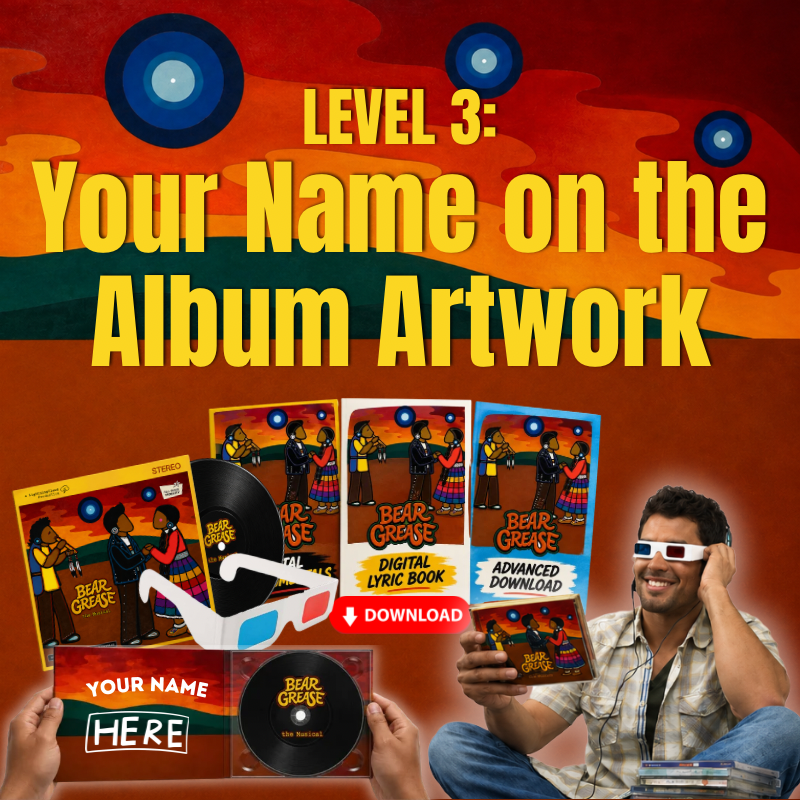 Bear Grease Original Off Broadway Cast Recording | Level 3 | Your Name on the Album Artwork | $60