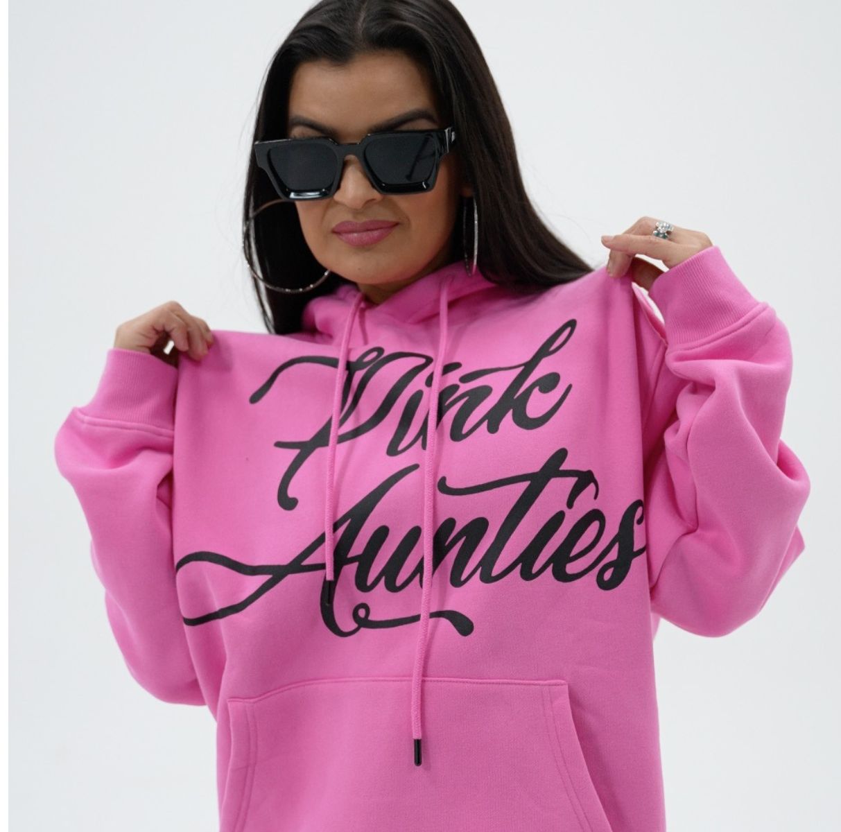 Official “PINK AUNTIES” Hoodies – (Available in Pink and Black)